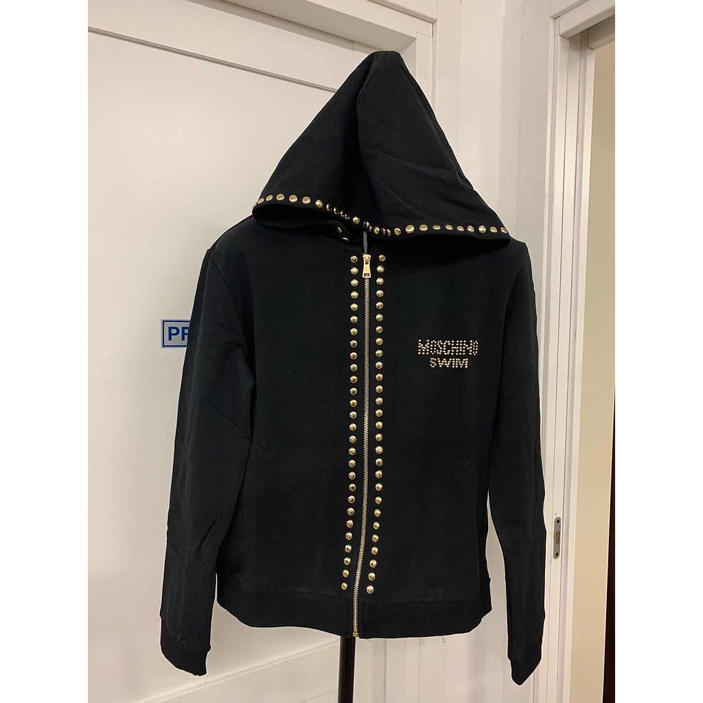MOSCHINO HOODIE BORCHIE NERO T1705-2111