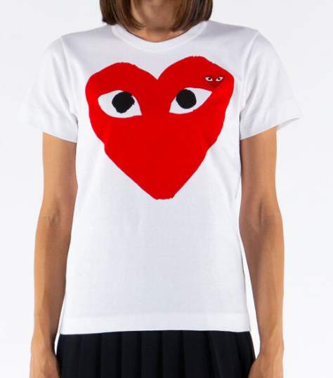 COMME DES GARCONS PLAY T-SHIRT DONNA P1T025/1 BIANCO