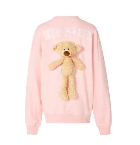 13DE MARZO  MZ2500101 BEAR CREWNECK SWEATSHIRT PINK
