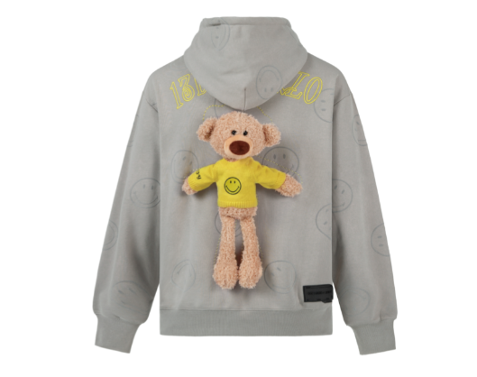 13DE MARZO MZ2510801 FELPA SMILE FR-JX-147-U GRIGIO