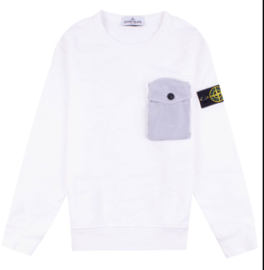 STONE ISLAND KID FELPA 761662139 V0001 BIANCO