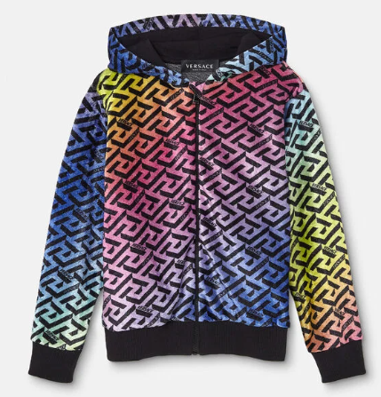 VERSACE KIDS 1006744 1A04697 SAFETY PIN KIDS HOODIE (副本)