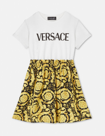 VERSACE KIDS  1000327-1A02444_6W010 ABITO T-SHIRT BAROCCO KIDS DRESS