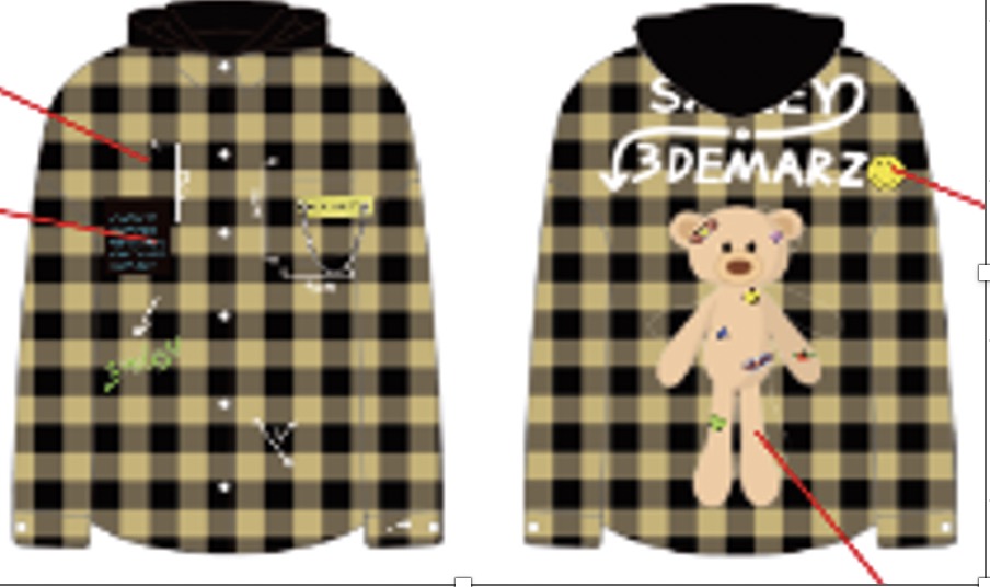 13DE MARZO MZ2513401 FR-JX-315 PALDA BEAR PLAID SHIRT YELLOW