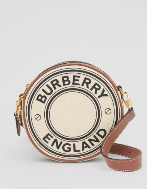 BURBERRY 8027602 BORSA LOUISE IN TELA E PELLE BIANCO NATURALE