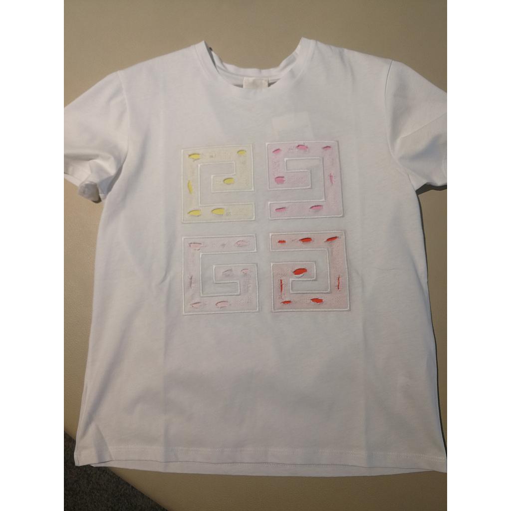 GIVENCHY H15324 10P KIDS T-SHIRT WHITE(8A-12A)