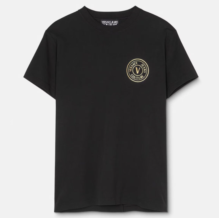 VERSACE JEANS COUTURE 74GAHY01 CJ00Y MAN T-SHIRT BLACK