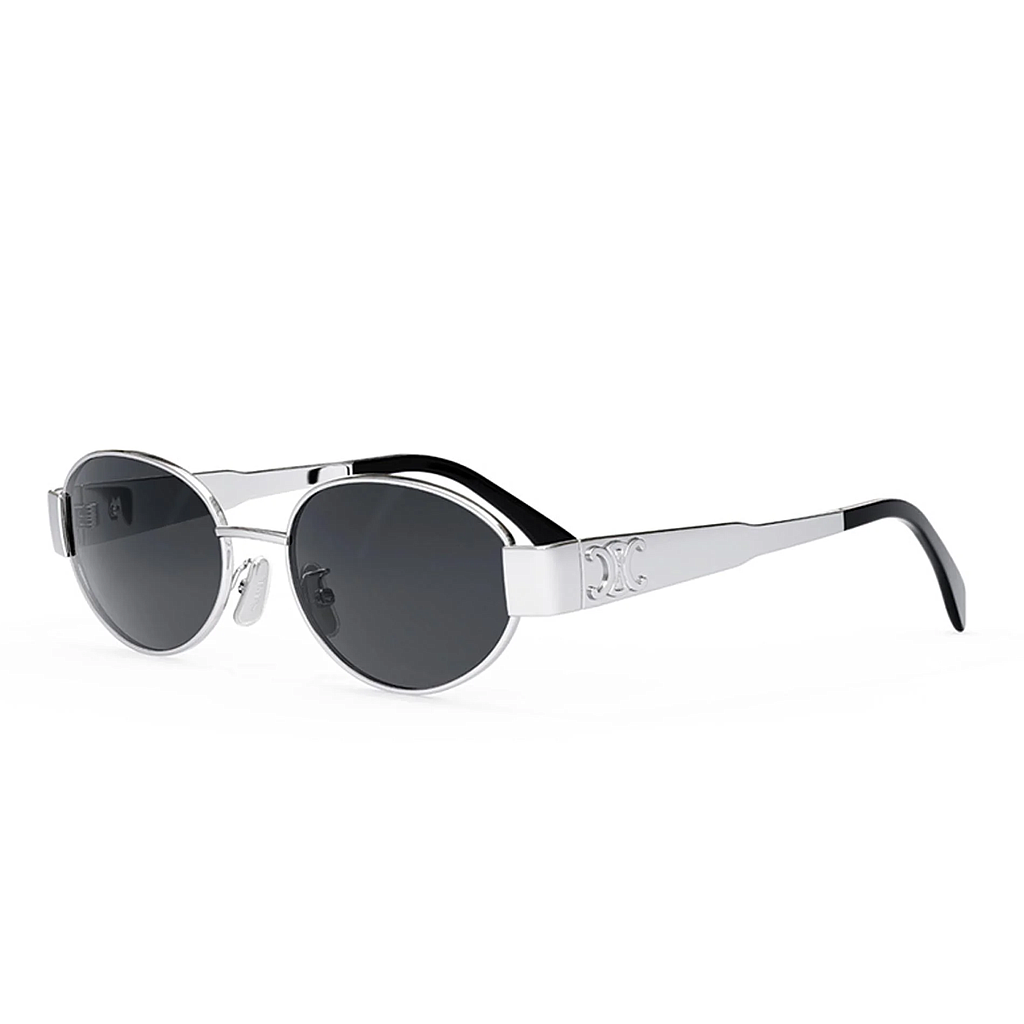 CELINE CL40235U 16A TRIOMPHE METAL SILVER/GREY SUNGLASSES