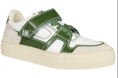 AMI PARIS USN005 AL0012 WOMEN SNEAKERS EVERGREEN WHITE