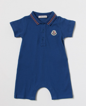 MONCLER KIDS 8L00005 8496F 745 KIDS ROMPER BLUE